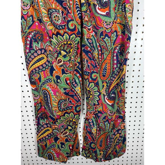 Vera Bradley Bright Colorful Paisley Floral Drawstring Elastic Waist Lounge Pant - Picture 7 of 9